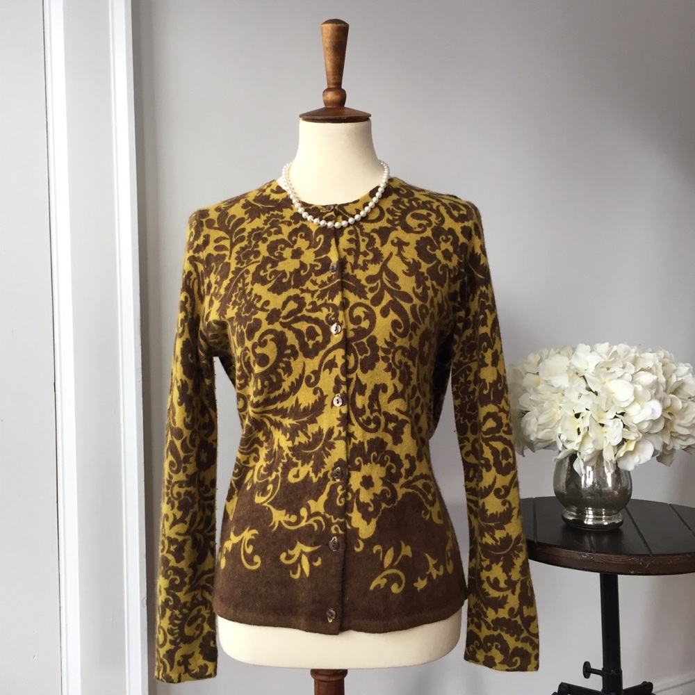 CAROLE LITTLE Lambs wool cardigan sweater